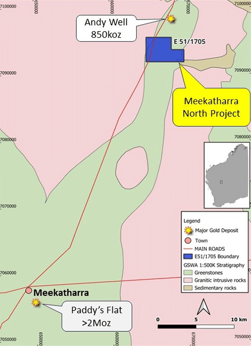 Meekatharra North Project Location Diagram