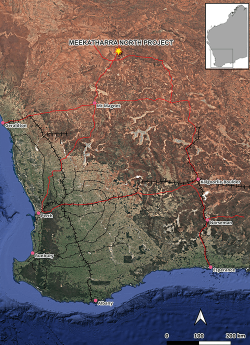Meekatharra North Project Location Map